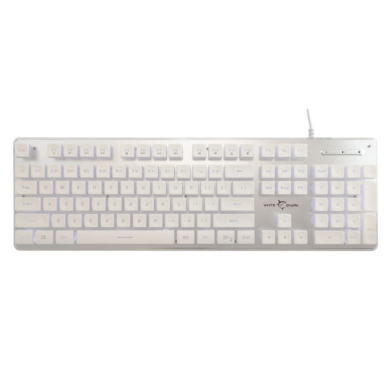 White Shark GK-003241 TACHI-W US RGB gejmerska tastatura bela