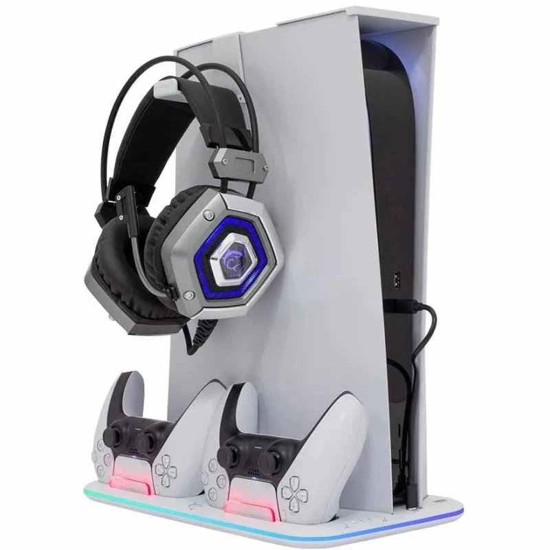 White Shark PS5 Cooling pad+2 dock stanice za punjenje džojstika za PS5
