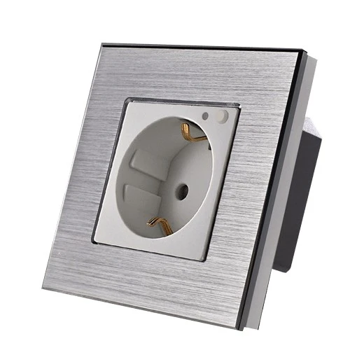 Wise WU0011 WiFi Smart utičnica ugradna aluminijumski panel bela