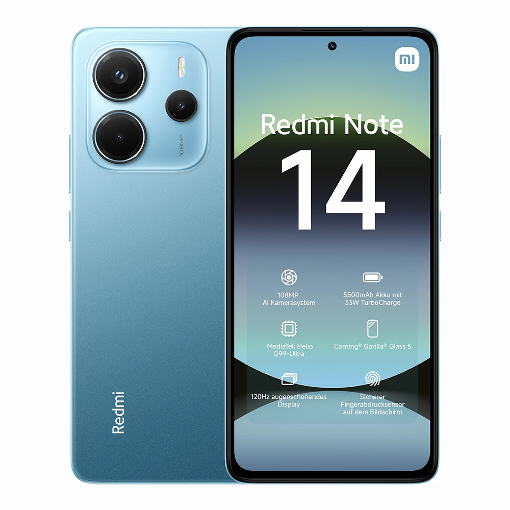 Xiaomi Redmi Note 14  8/256GB plavi mobilni 6.67" Octa Core Mediatek Helio G99 Ultra 8GB 256GB 108Mpx+2Mpx+2Mpx Dual Sim