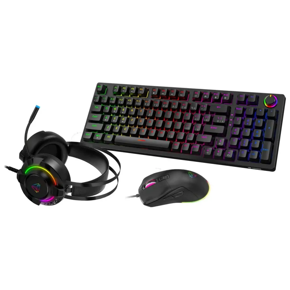 Yenkee YGS 03 RGB crni gejmerski komplet 3 u 1