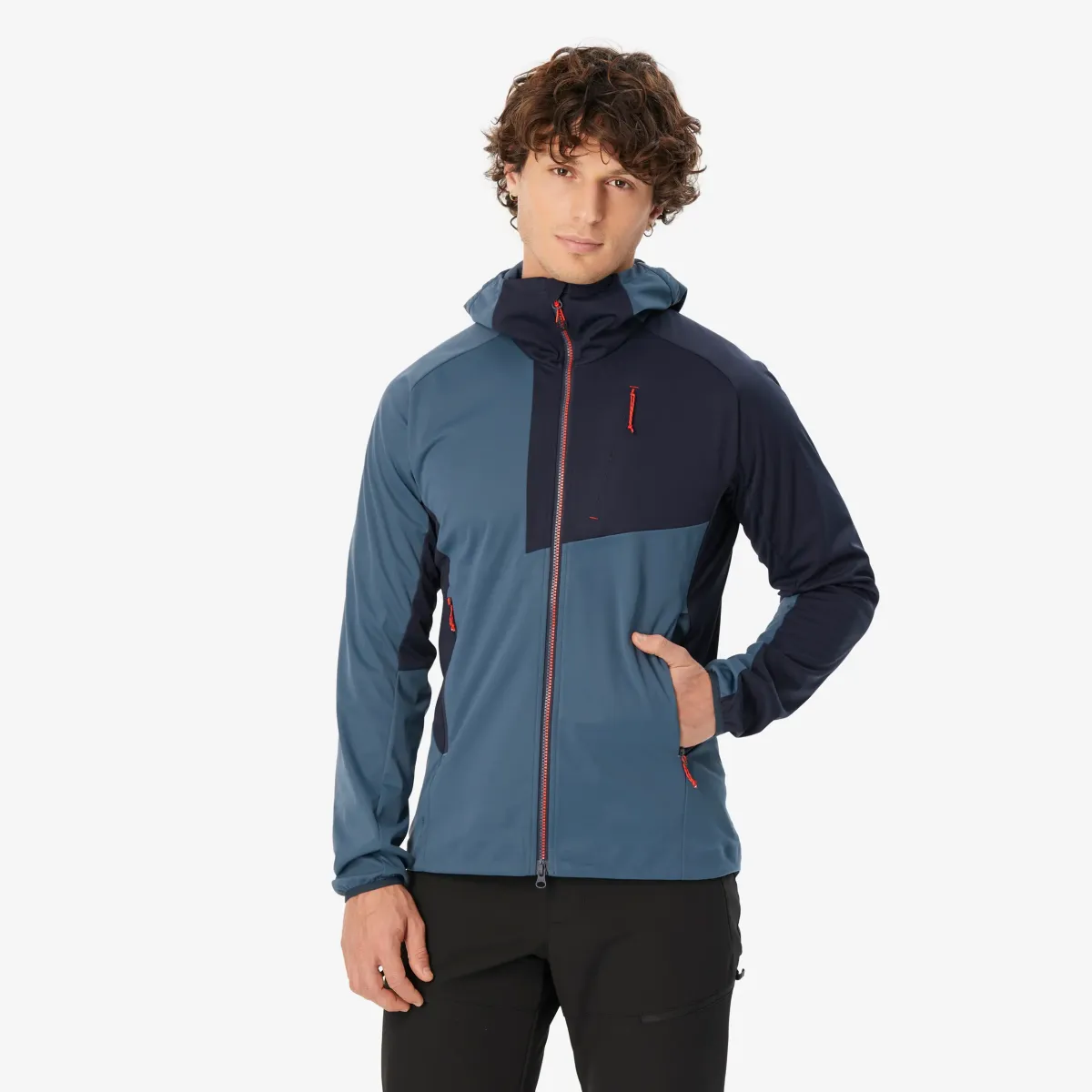 ALPINISTIČKA JAKNA SOFTSHELL MUŠKA SVETLOPLAVA