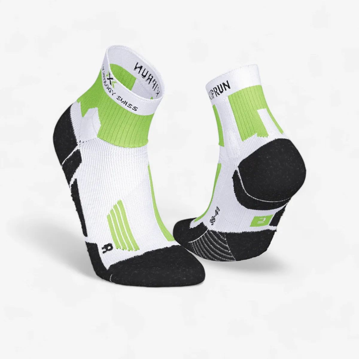 Čarape za trčanje KIPRUN XTECHNO RUN900 X - belo/zelene