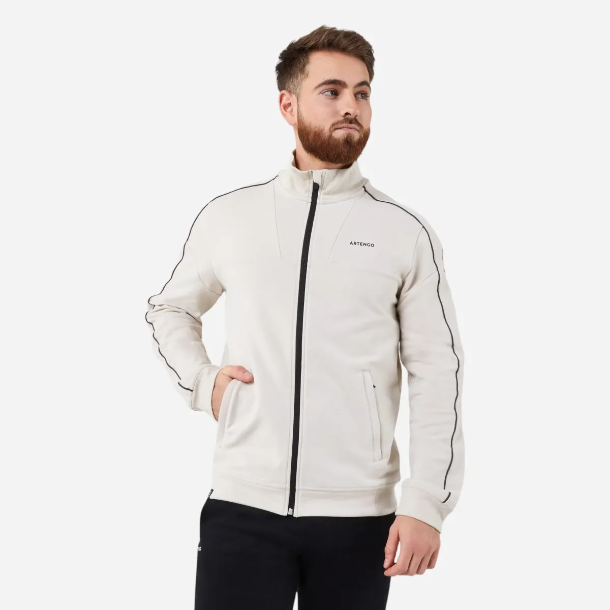 Bež muška jakna za tenis SOFT