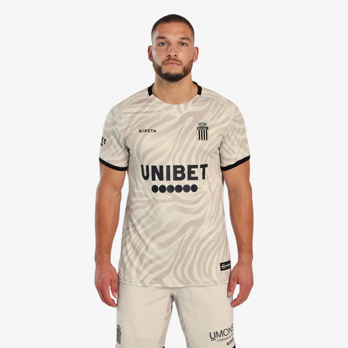 Bež prugasta majica za odrasle ROYAL CHARLEROI 24/25