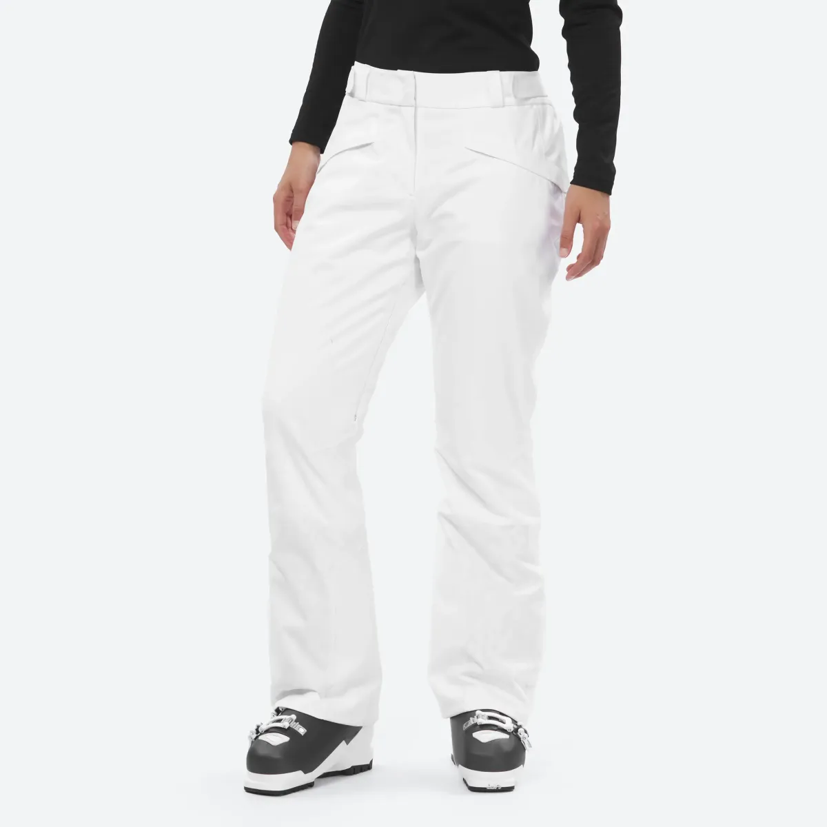 Bele ženske pantalone za skijanje 500