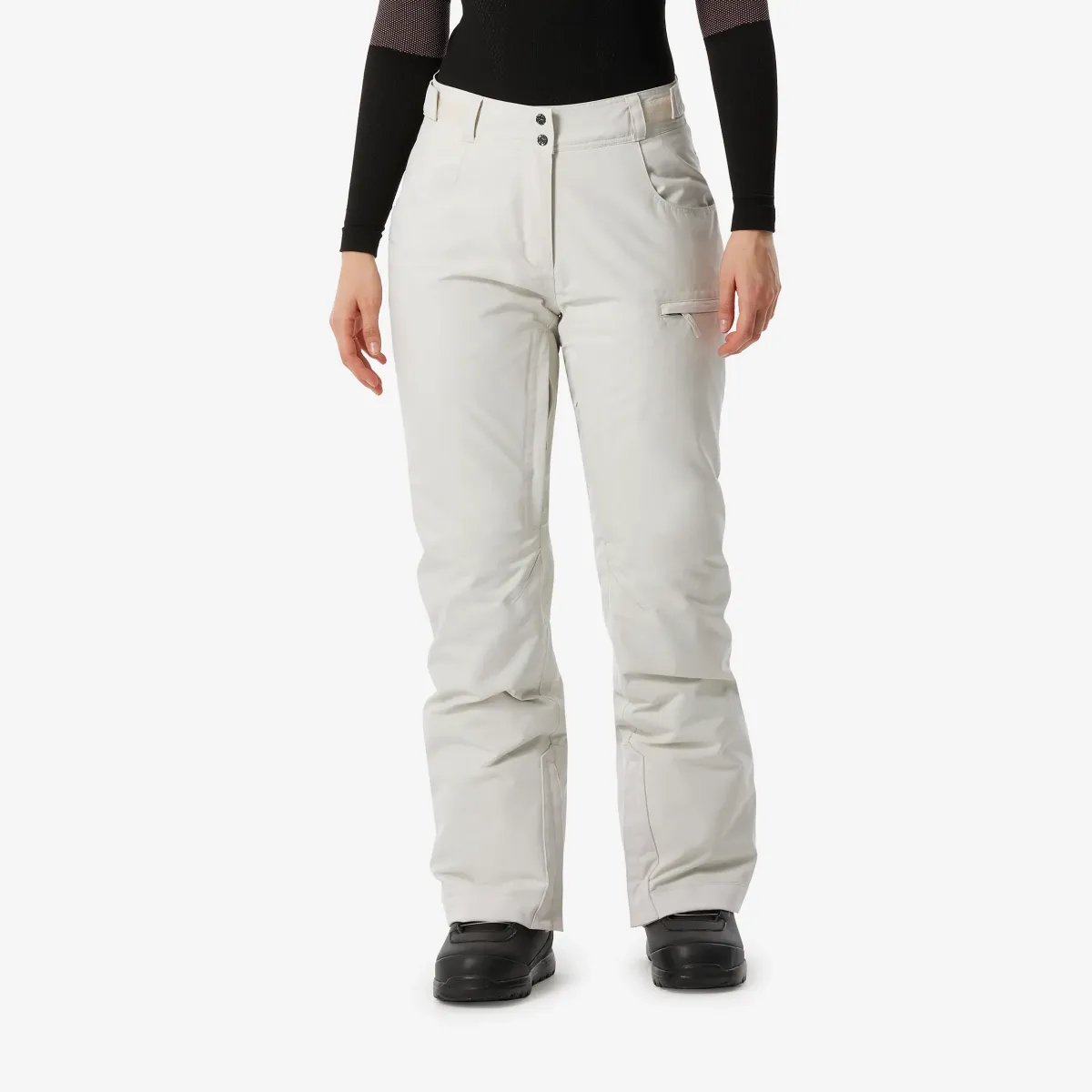 Bele ženske pantalone za snoubording SNB 500