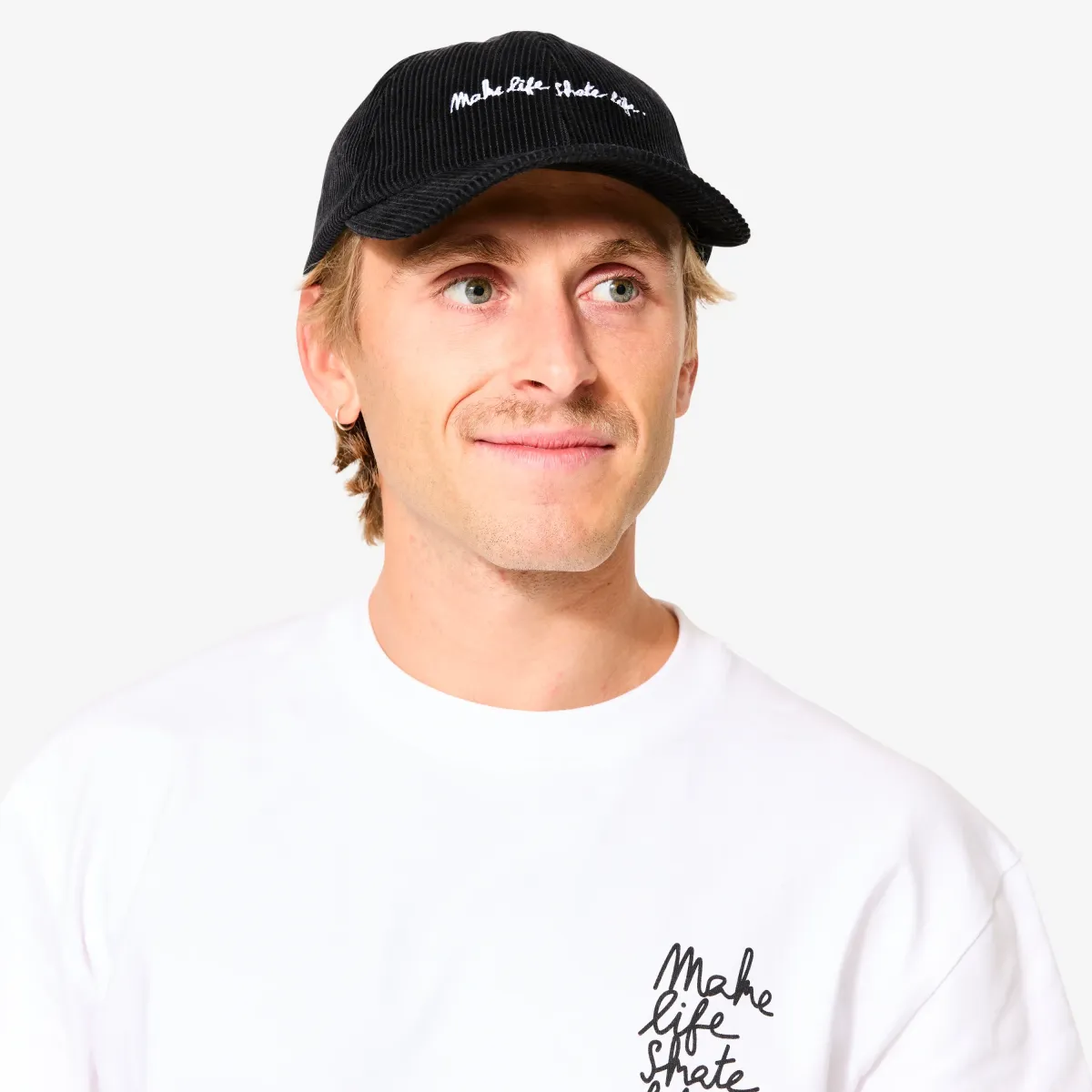 Crna kapa za skejtbording CORDUROY 900 MAKE LIFE SKATE LIFE