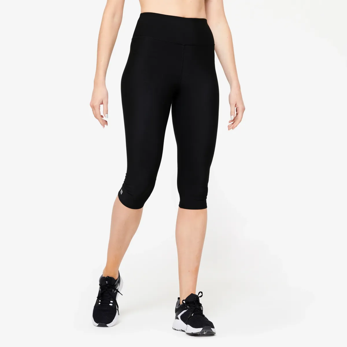 Crne ženske helanke 3/4 za fitnes