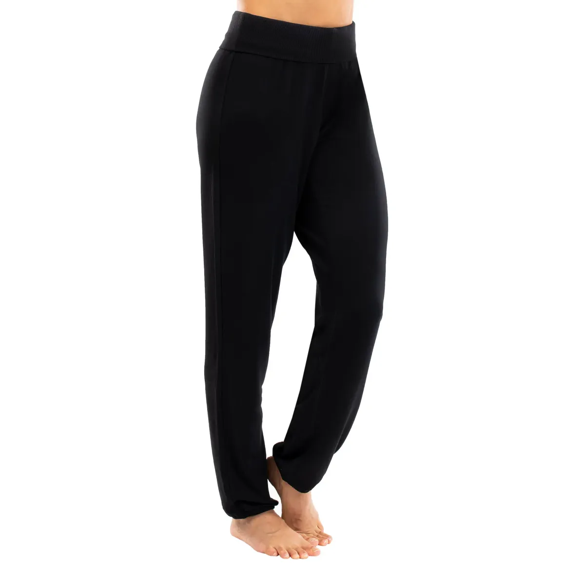 Crne ženske pantalone za moderni ples