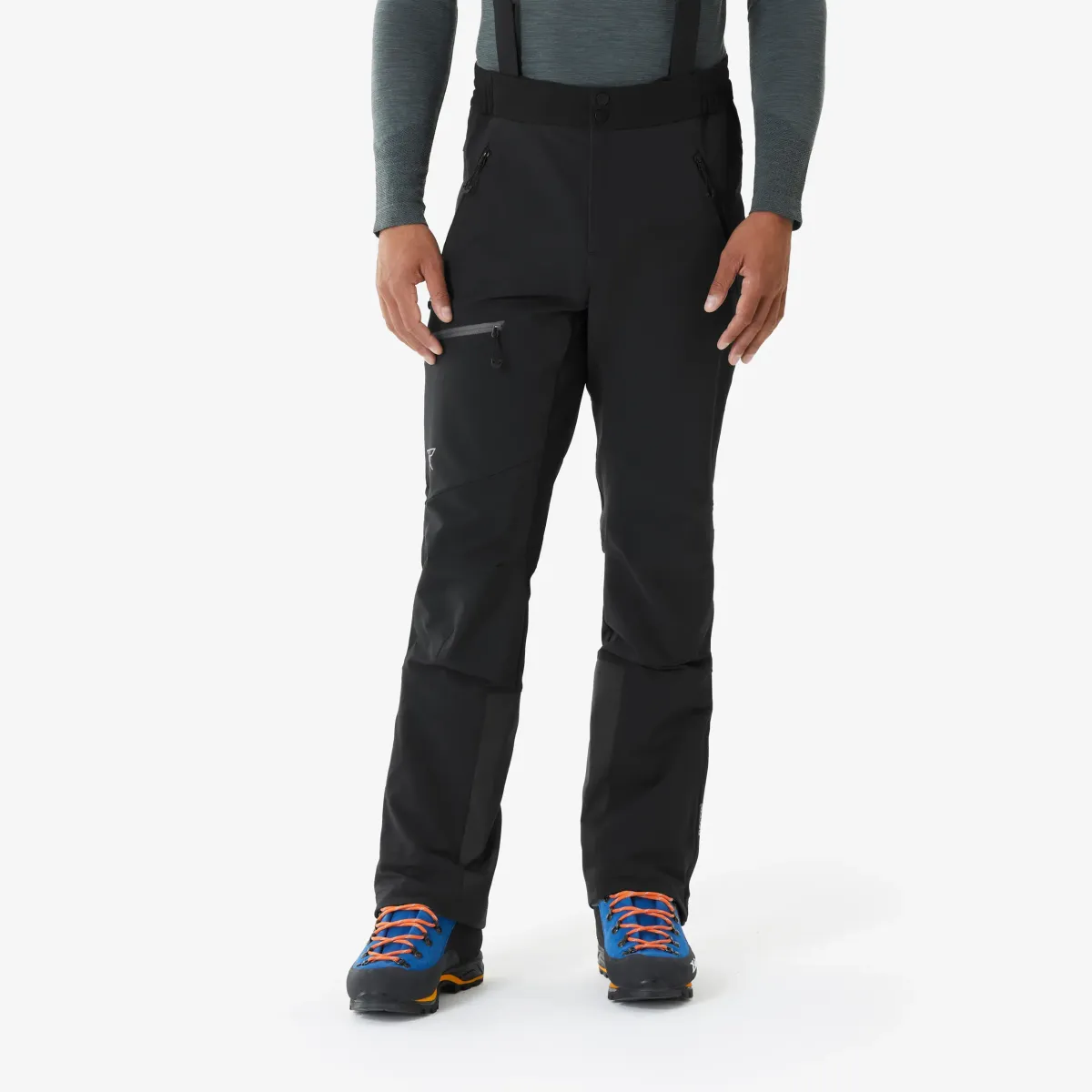 Crne tople muške planinarske pantalone Alpinism
