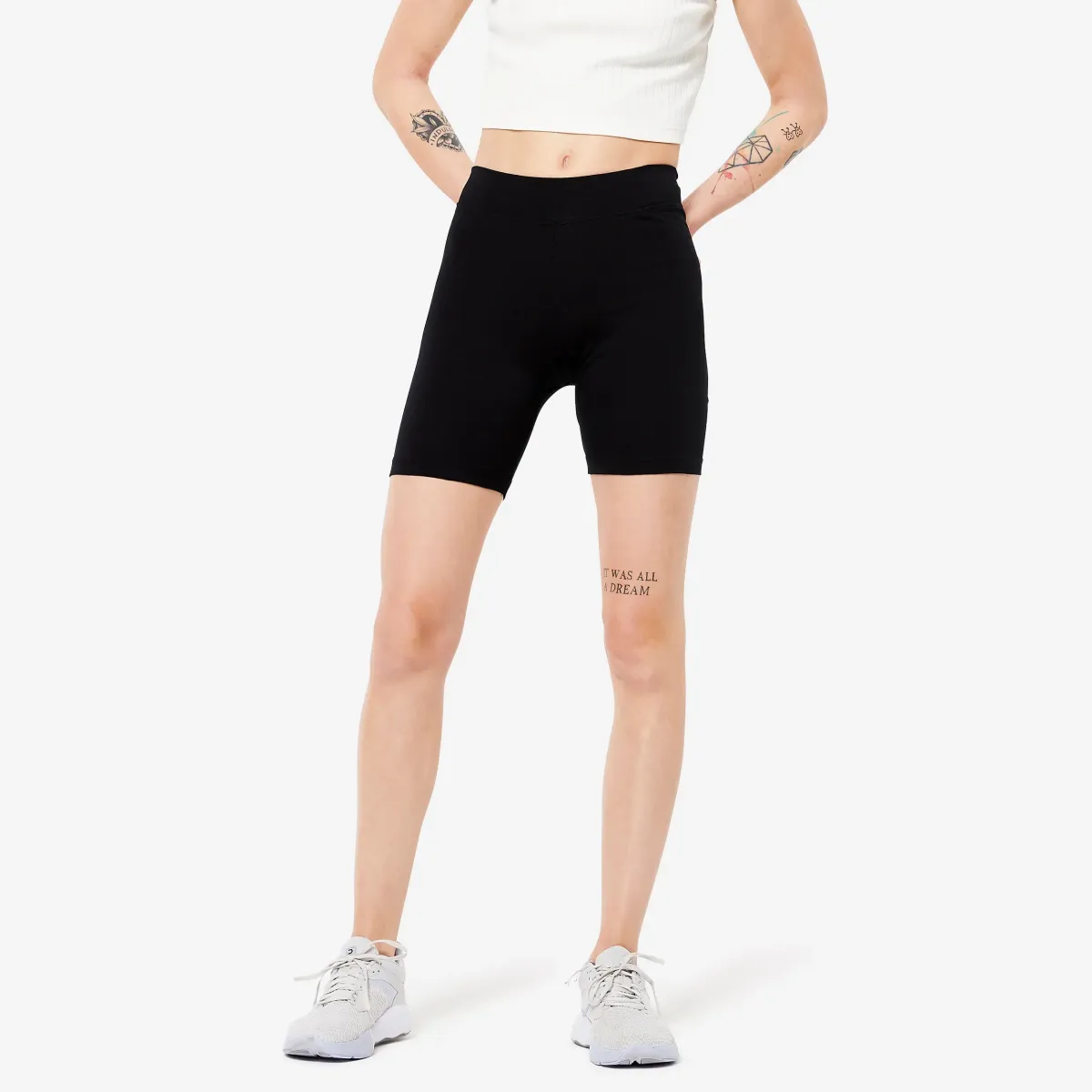 Crni ženski uski šorts za fitnes