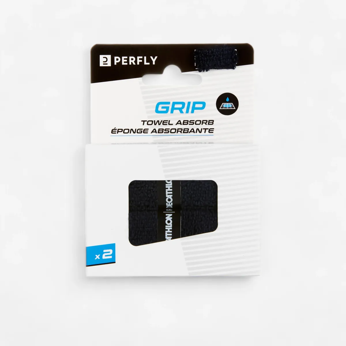 Crni frotirni grip za badminton (2 komada)