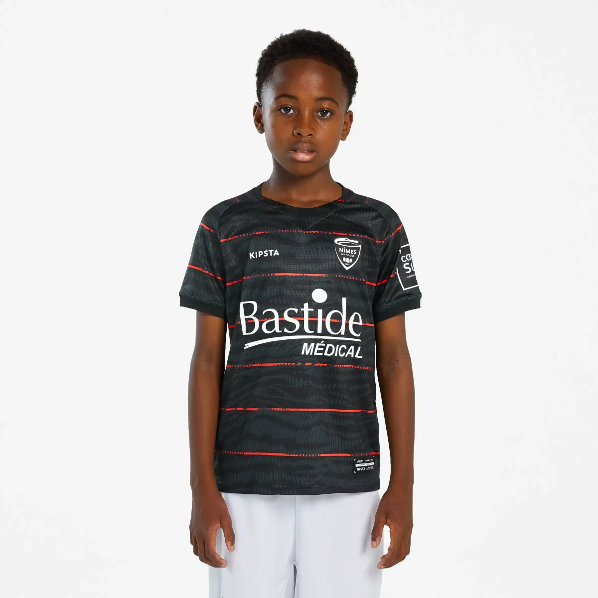 Crno-crvena dečja majica NIMES OLYMPIQUE AWAY 24/25