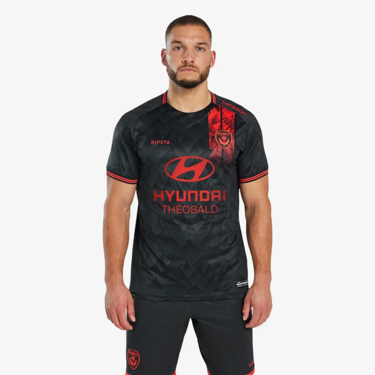 Crno-crvena majica za fudbal AWAY AS NANCY LORRAINE 24/25