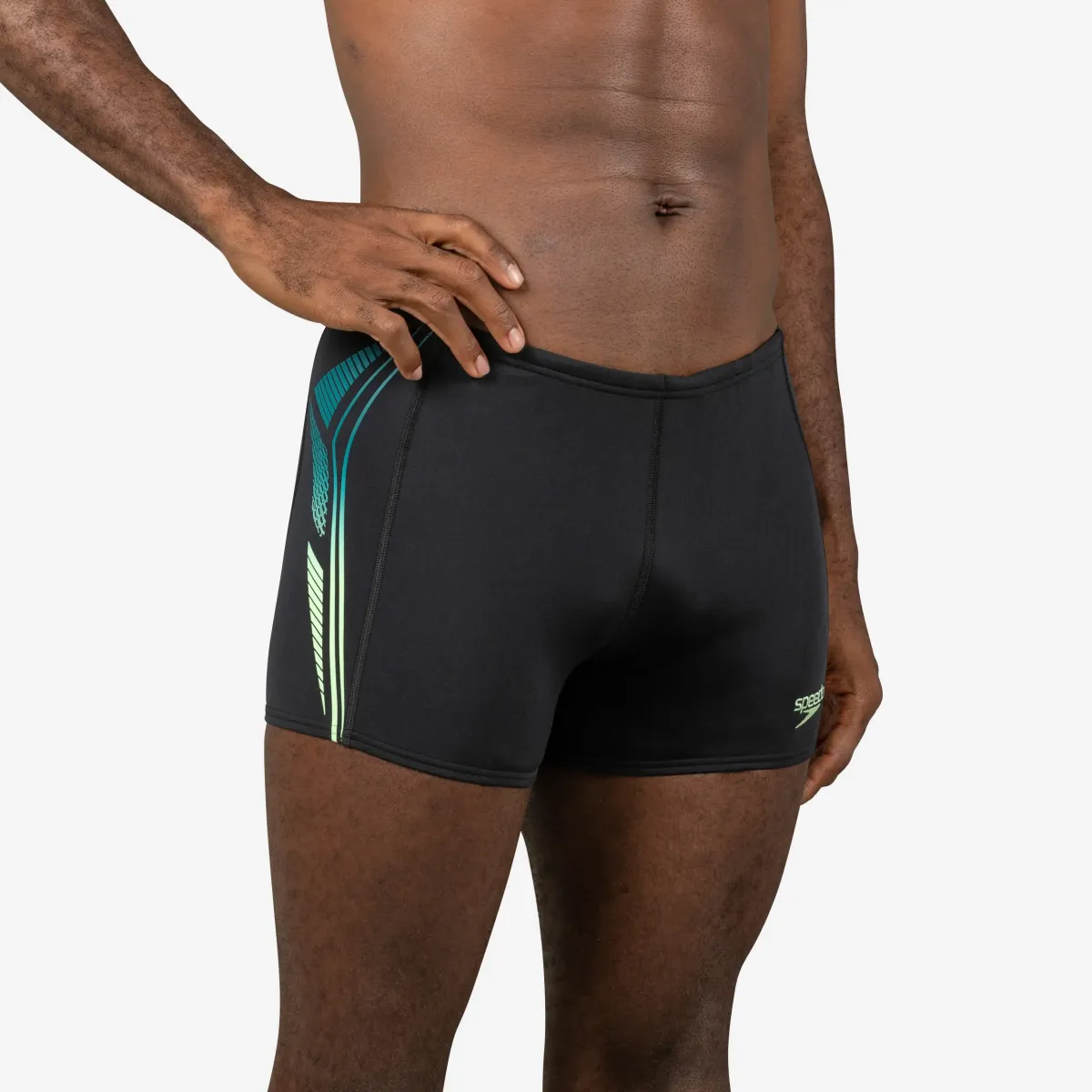 Crno-zelene muške bokserice za plivanje SPEEDO TRICK