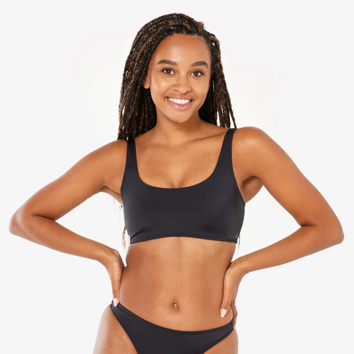 CROP TOP AURELY BLACK WITH REMOVABLE SA UKLONJIVIM KORPAMA CRNI