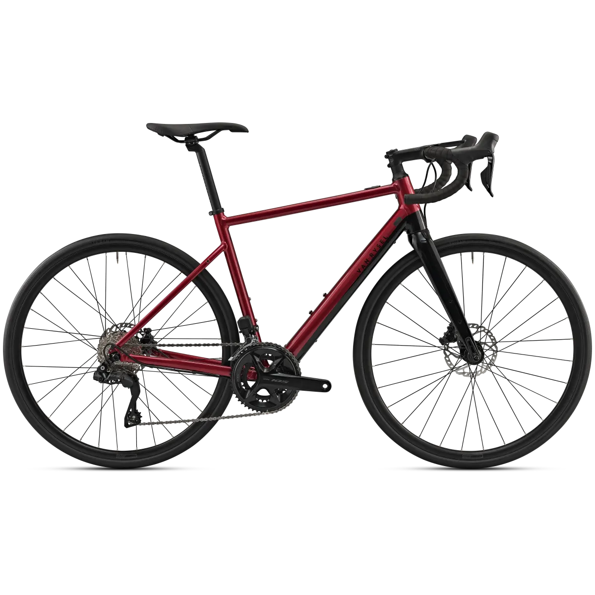 Crveni ženski električni drumski bicikl E-EDR AF SHIMANO 105 Di2 2x12S