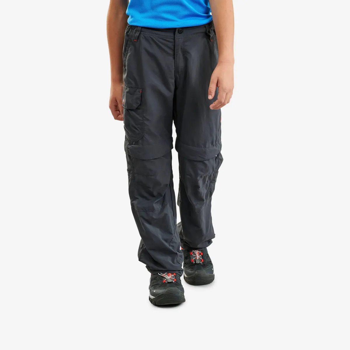 Dečije modularne planinarske pantalone 7-15 godina MH500 - crne