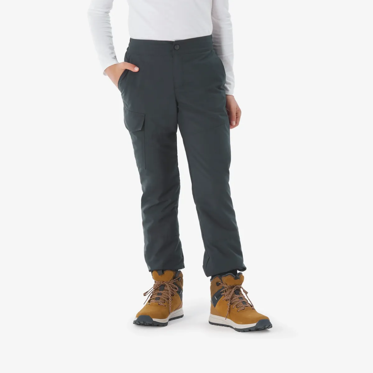Dečije tople pantalone, 7-15 godina NH100 - sive