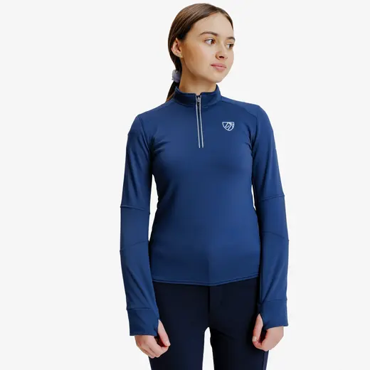 Dečja jahačka polo majica 500 Warm 