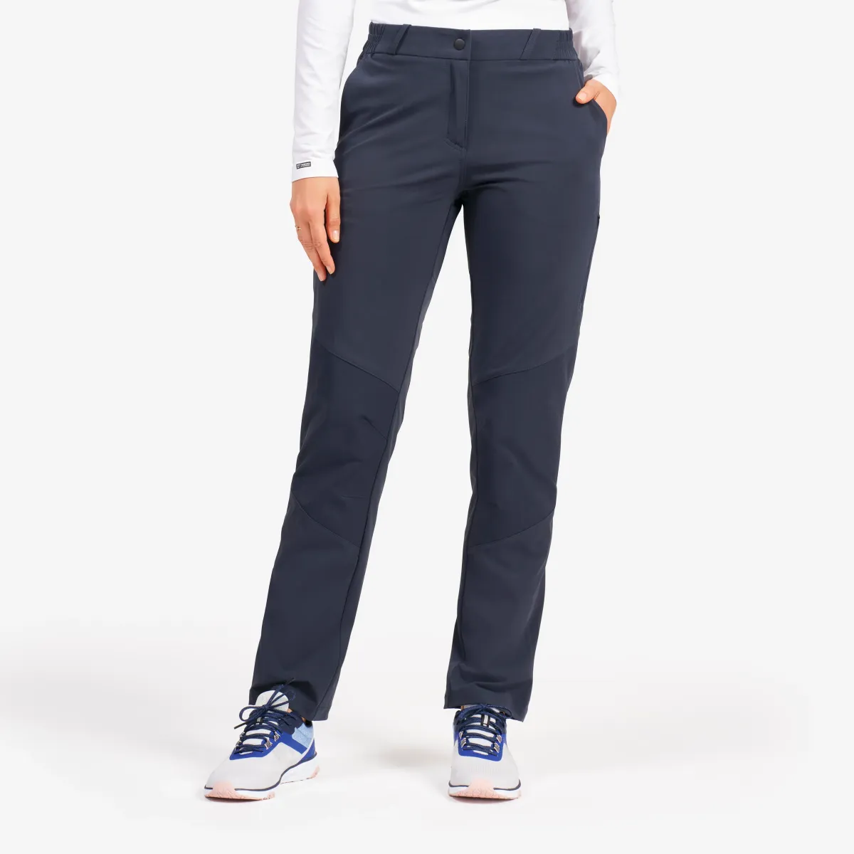 Ženske vodoodbojne pantalone za jedrenje - Sailing 500 crno sive