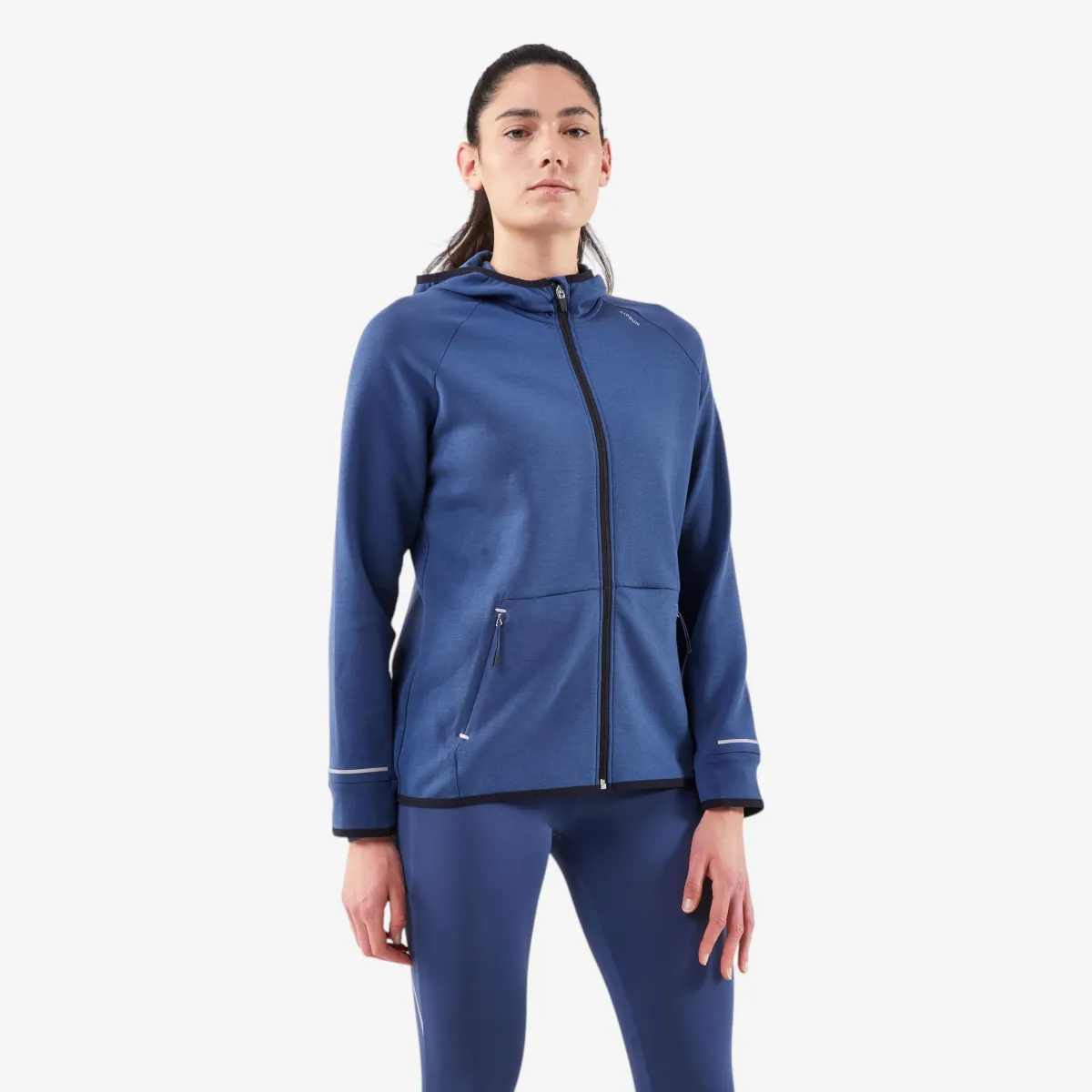 Jakna za trčanje Kiprun Run 500 Warm ženska - plava