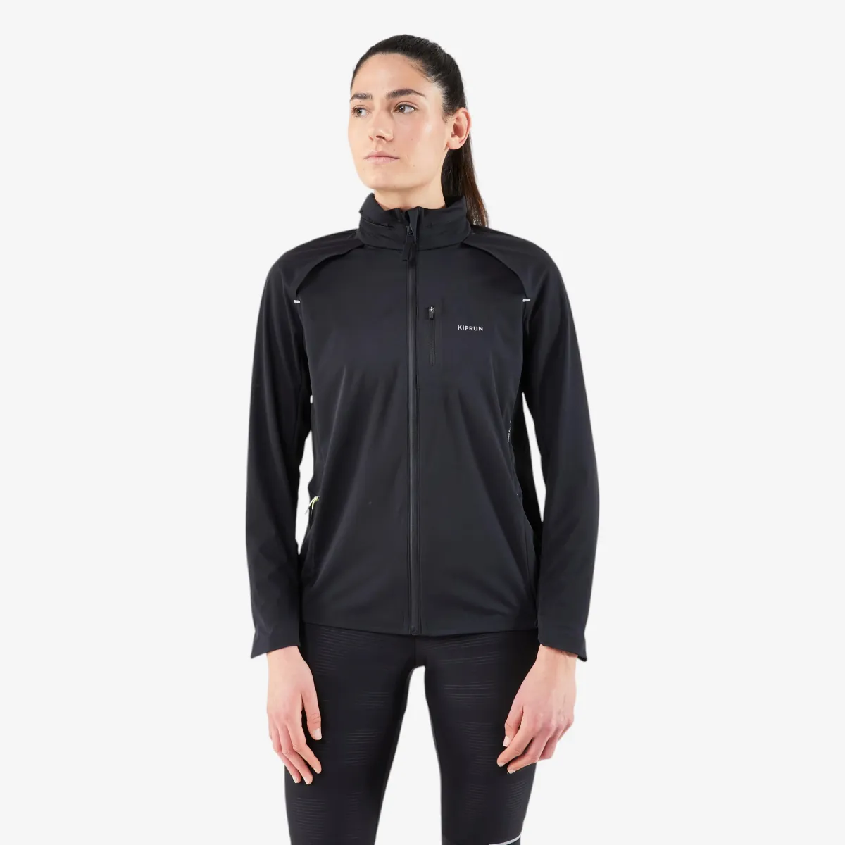 Jakna za trčanje Kiprun Run 900 Warm Regul topla ženska - crna