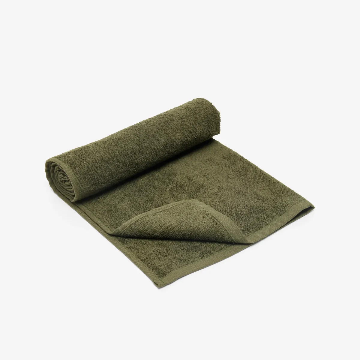 Kaki pamučni peškir za fitnes 90 x 50 cm