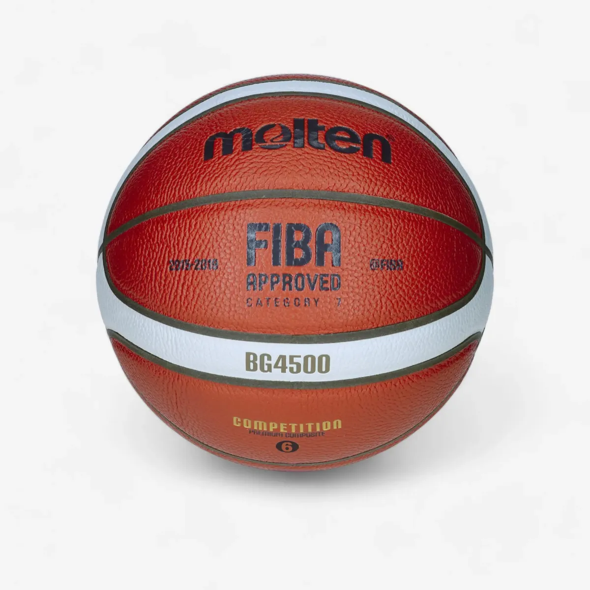 KOŠARKAŠKA LOPTA FIBA MOLTEN B6G 4500 VELIČINE 6 - NARANDŽASTA