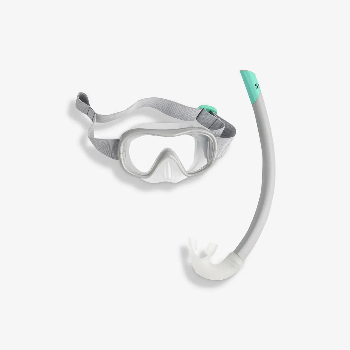KOMPLET ZA SNORKELING SUBEA 100 DEČJI MASKA I DISALJKA - SIVI