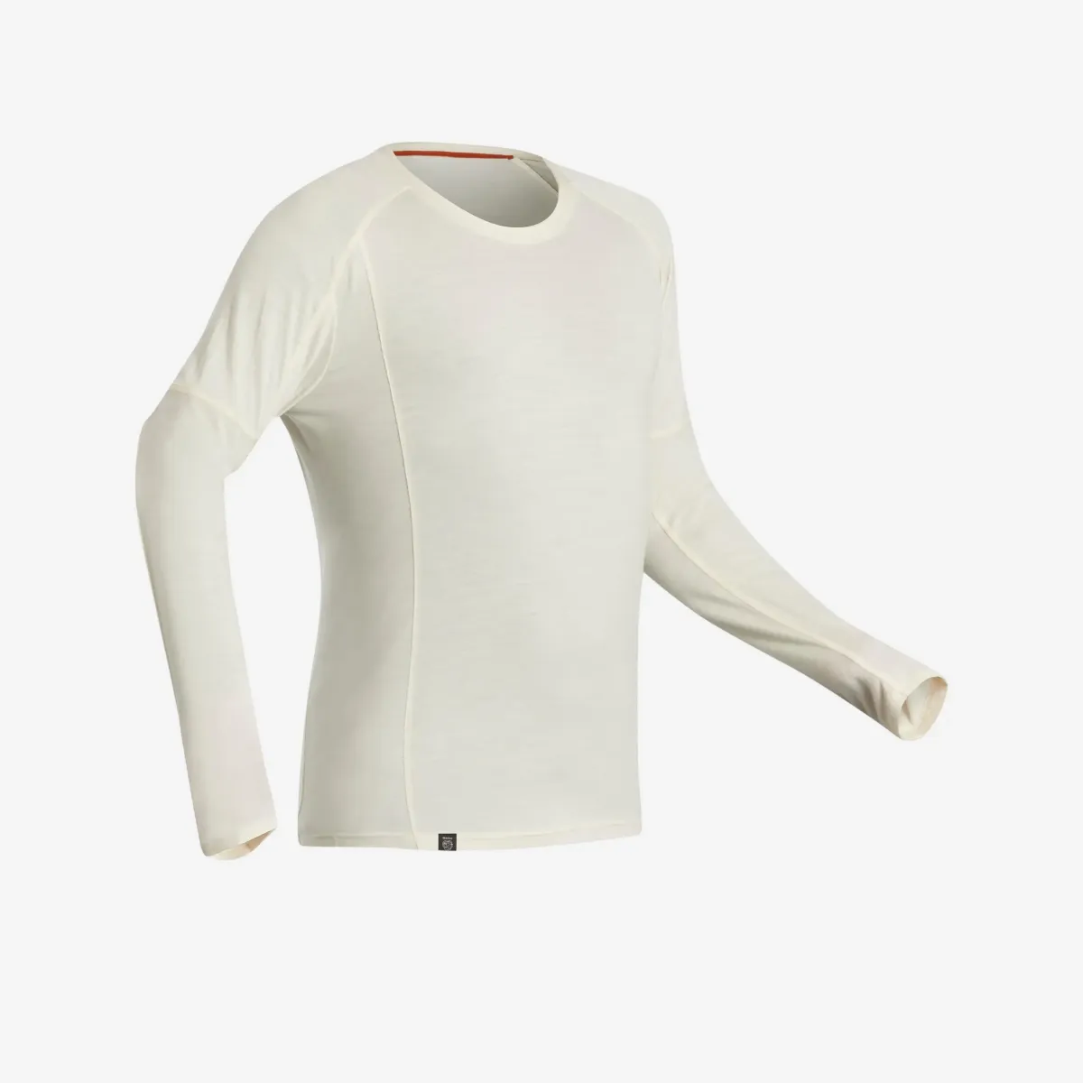 MAJICA DUGIH RUKAVA ZA TREKING MT500 OD MERINO VUNE MUŠKA - NEOBOJENA