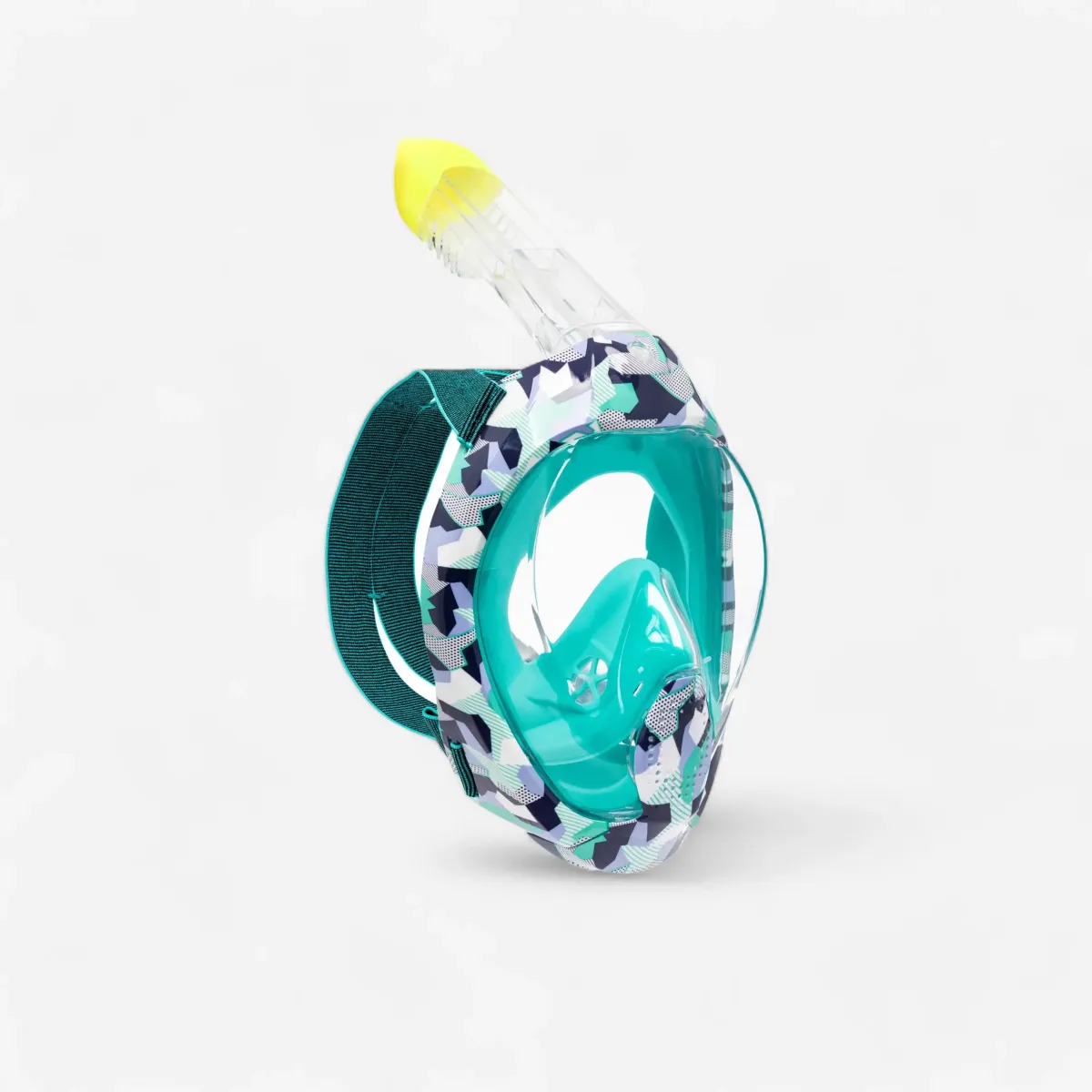 Maska za ronjenje Easybreath+ sa akustičnim ventilom - kamuflažno ljubičasta