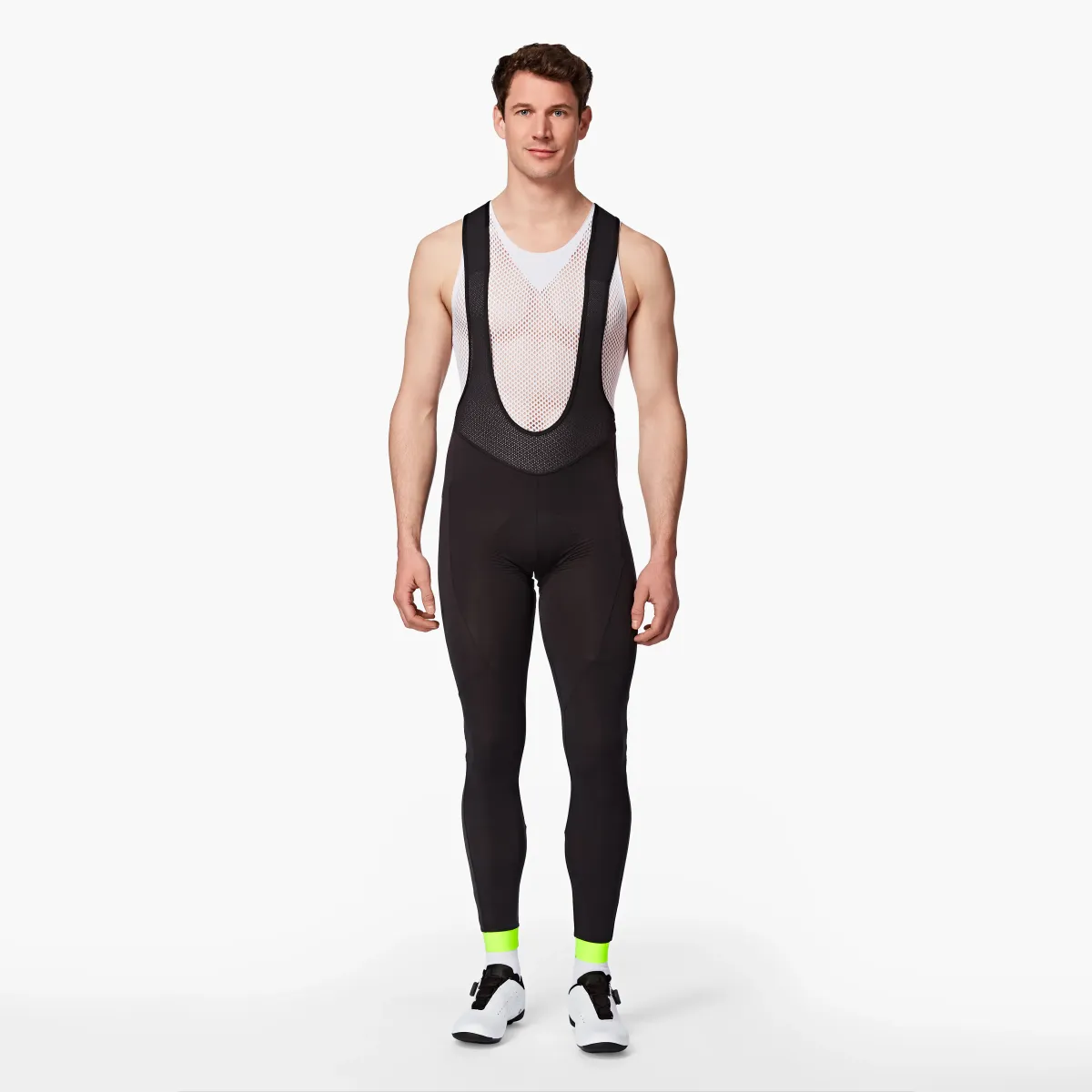 Muške biciklističke helanke s tregerima RC100