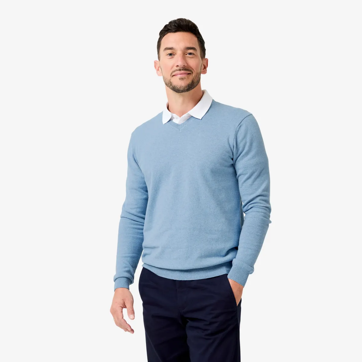 Mušku plavi pulover za golf MW100 