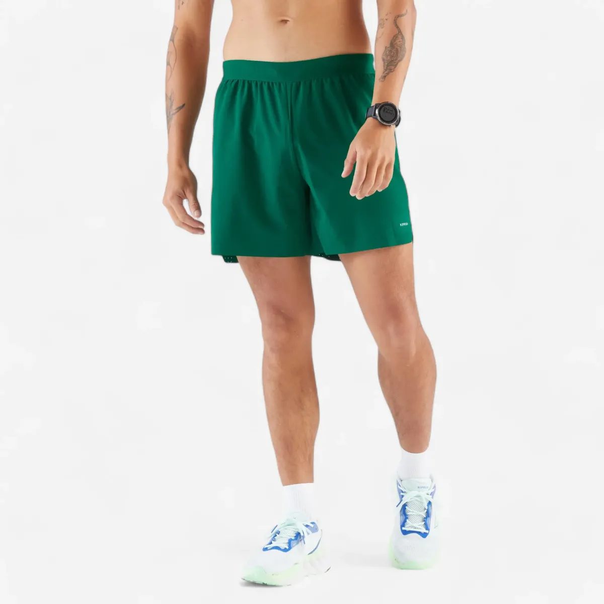 Šorts za trčanje Kiprun Run 500 Comfort muški - zeleni