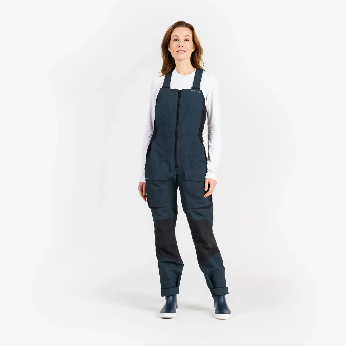 Pantalone za jedrenje 500 ženske - tamnosive