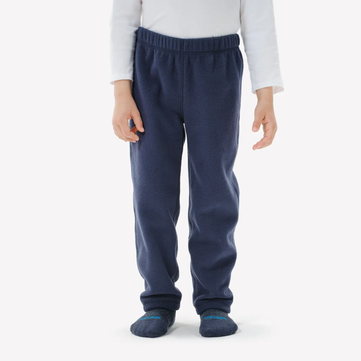 Pantalone za planinarenje MH100 od flisa dečje (2 do 6 godina) - teget