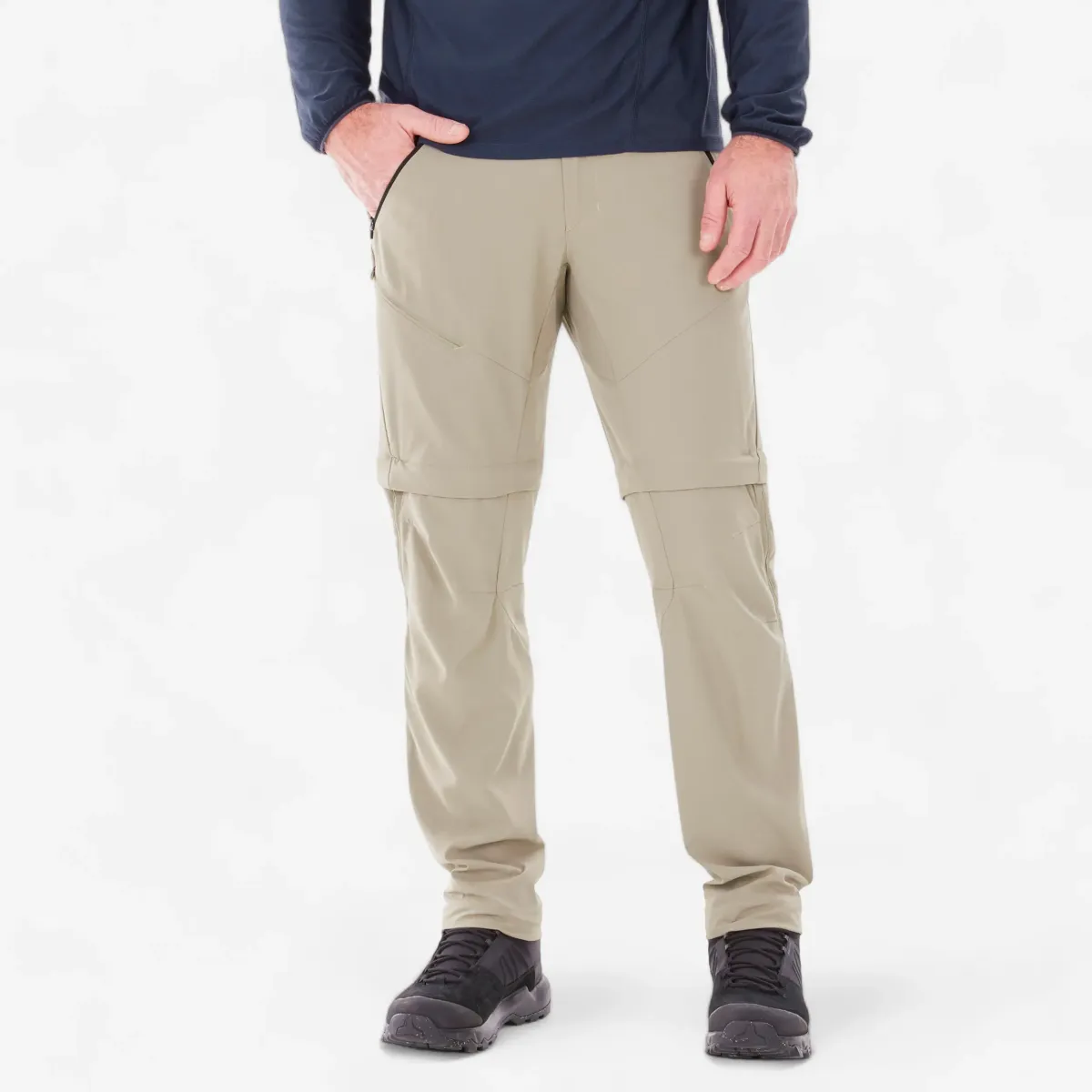 Pantalone za planinarenje MH500 modularne muške - bež