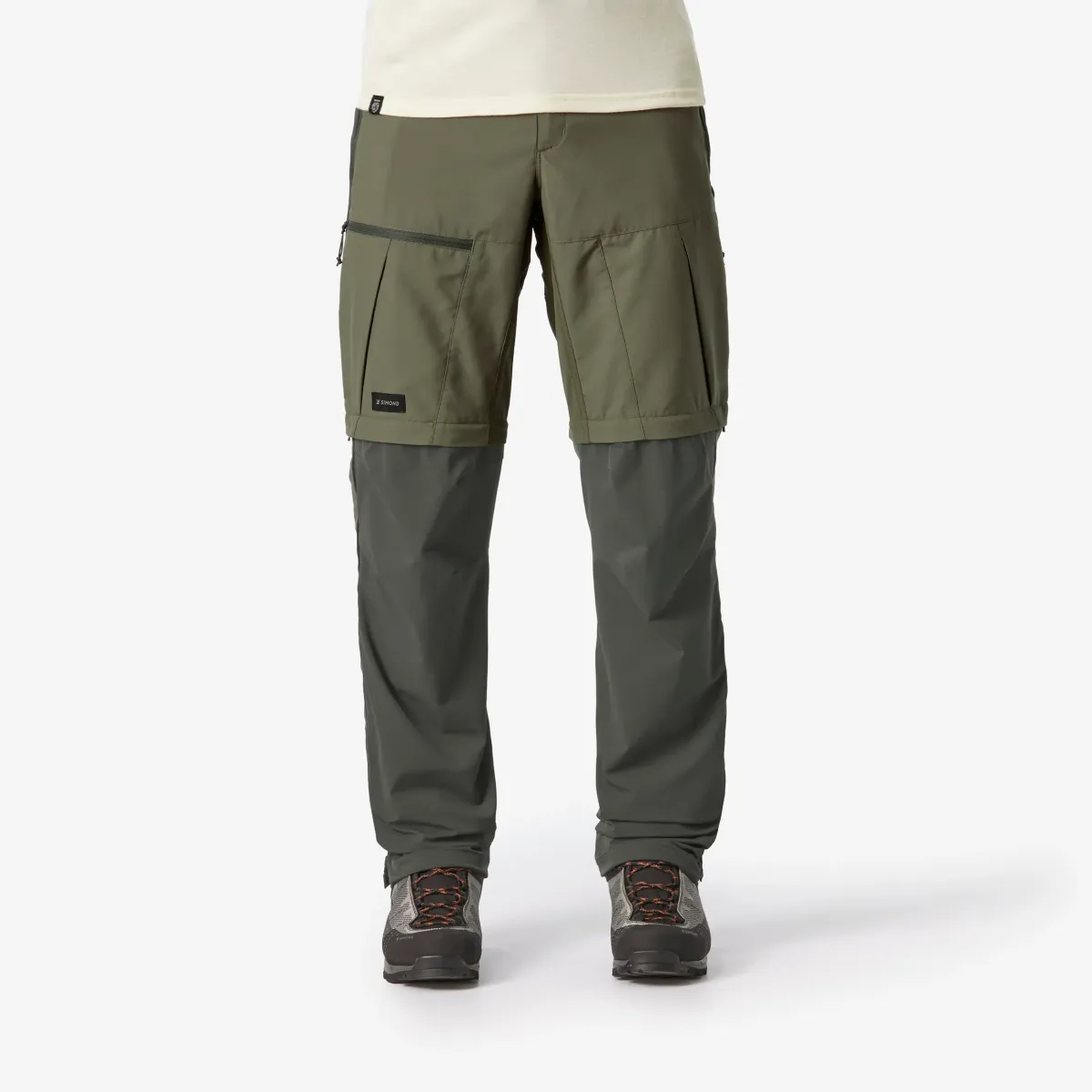 PANTALONE ZA PLANINARENJE MT500 MUŠKE PODESIVE I IZDRŽLJIVE 2-U-1 - SIVE