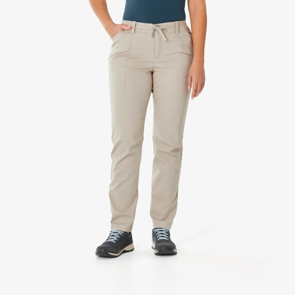 Pantalone za planinarenje NH500 regular kroja ženske - bež