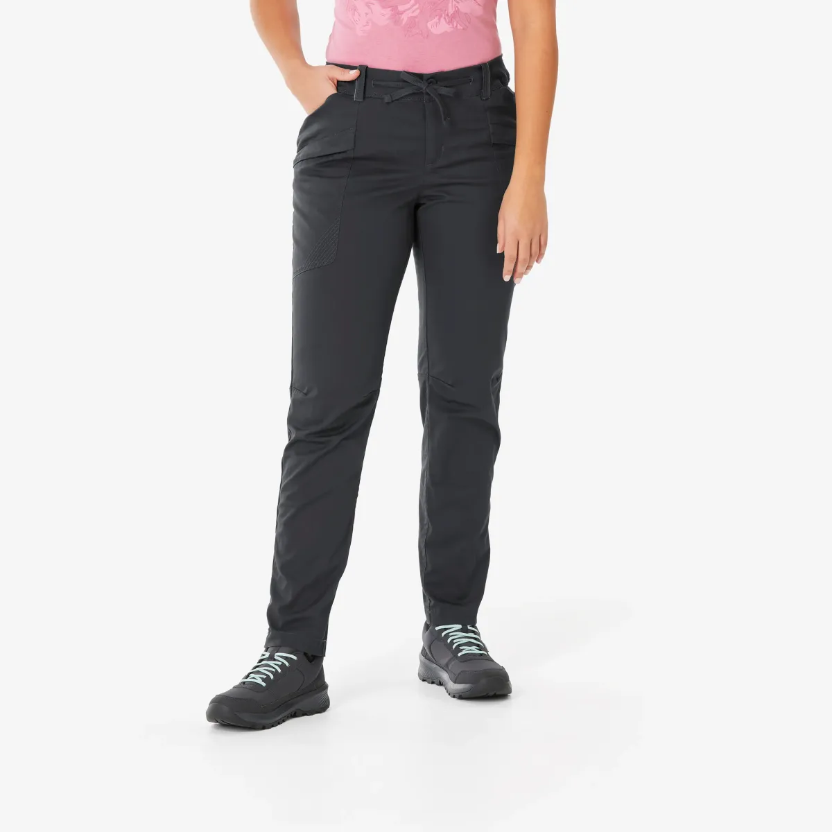 Pantalone za planinarenje NH500 regular kroja ženske - sive