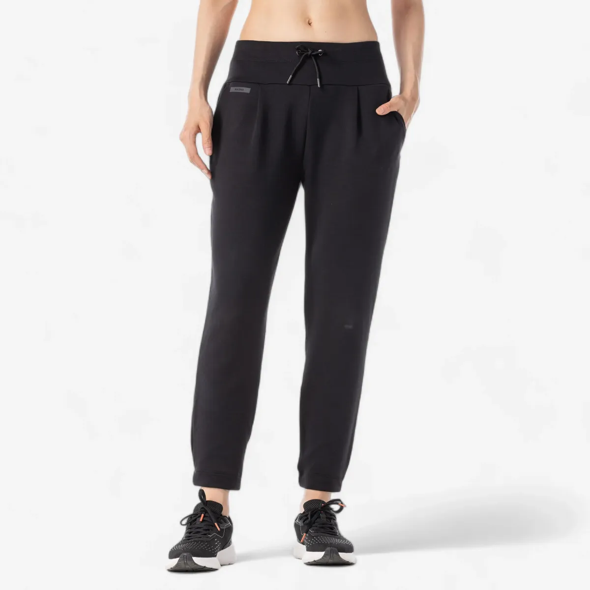 PANTALONE ZA TRČANJE/DŽOGING 500 ŽENSKE TOPLE - CRNE