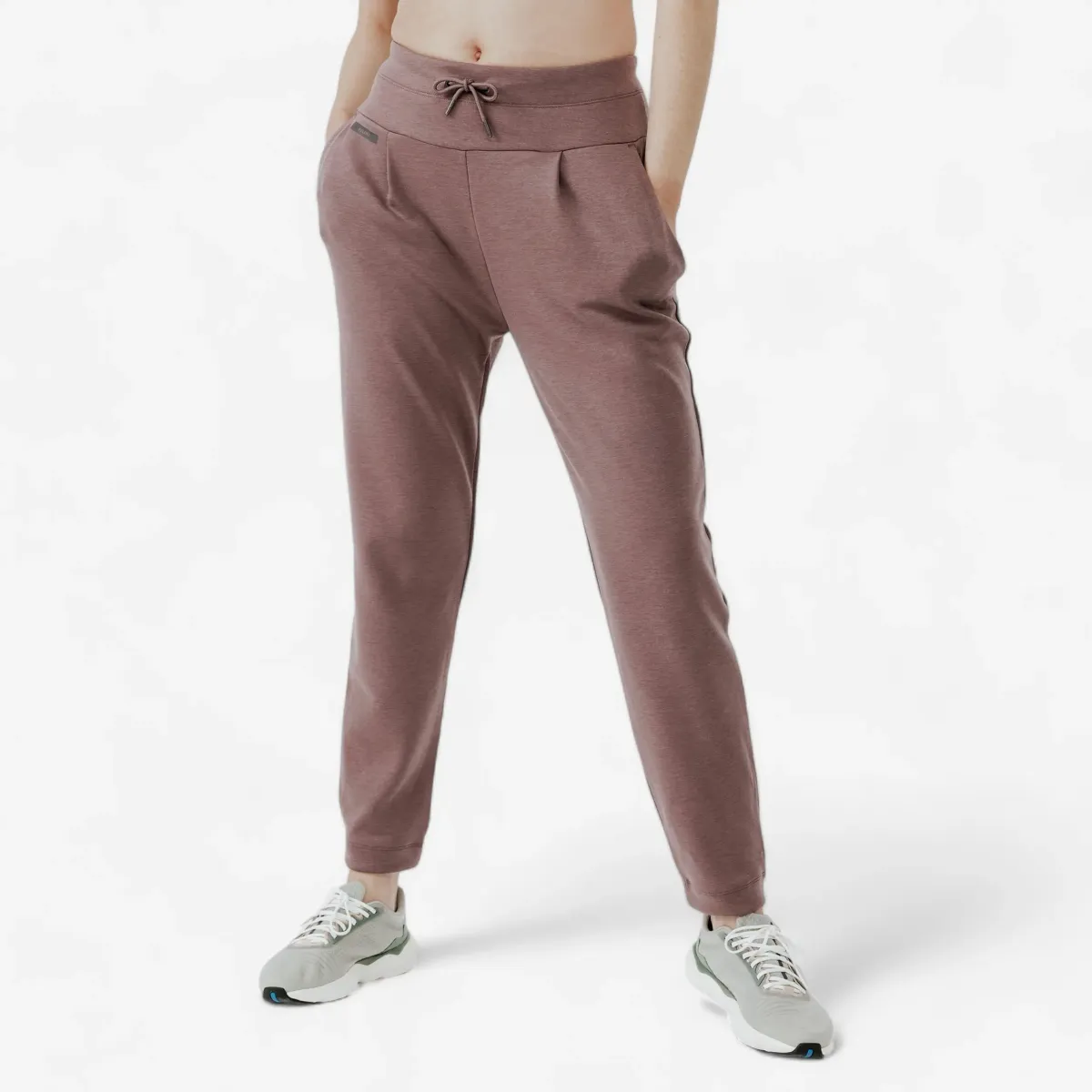 PANTALONE ZA TRČANJE/DŽOGING 500 ŽENSKE TOPLE LJUBIČASTE