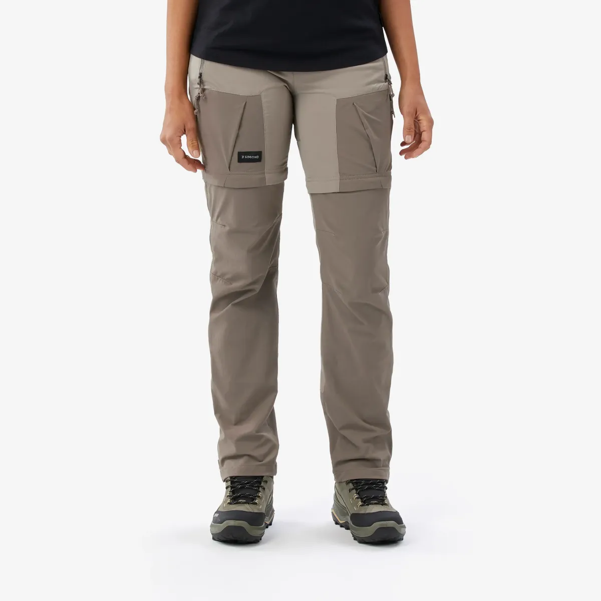 Pantalone za treking MT500 s rajsferšlusom ženske