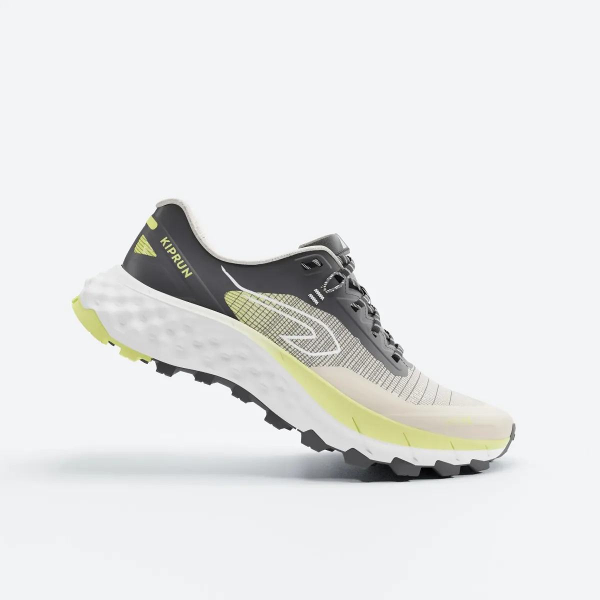 Patike za trail trčanje Kiprun MT Cushion 2 muške - bež/žute