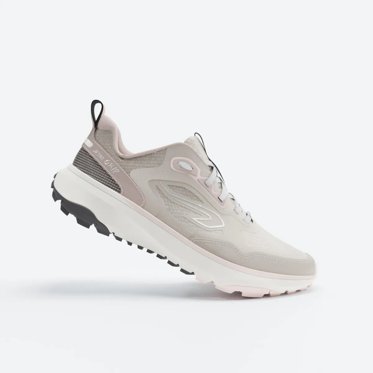 Patike za trčanje i trail trčanje Kiprun JF190 Grip ženske - bež/roze