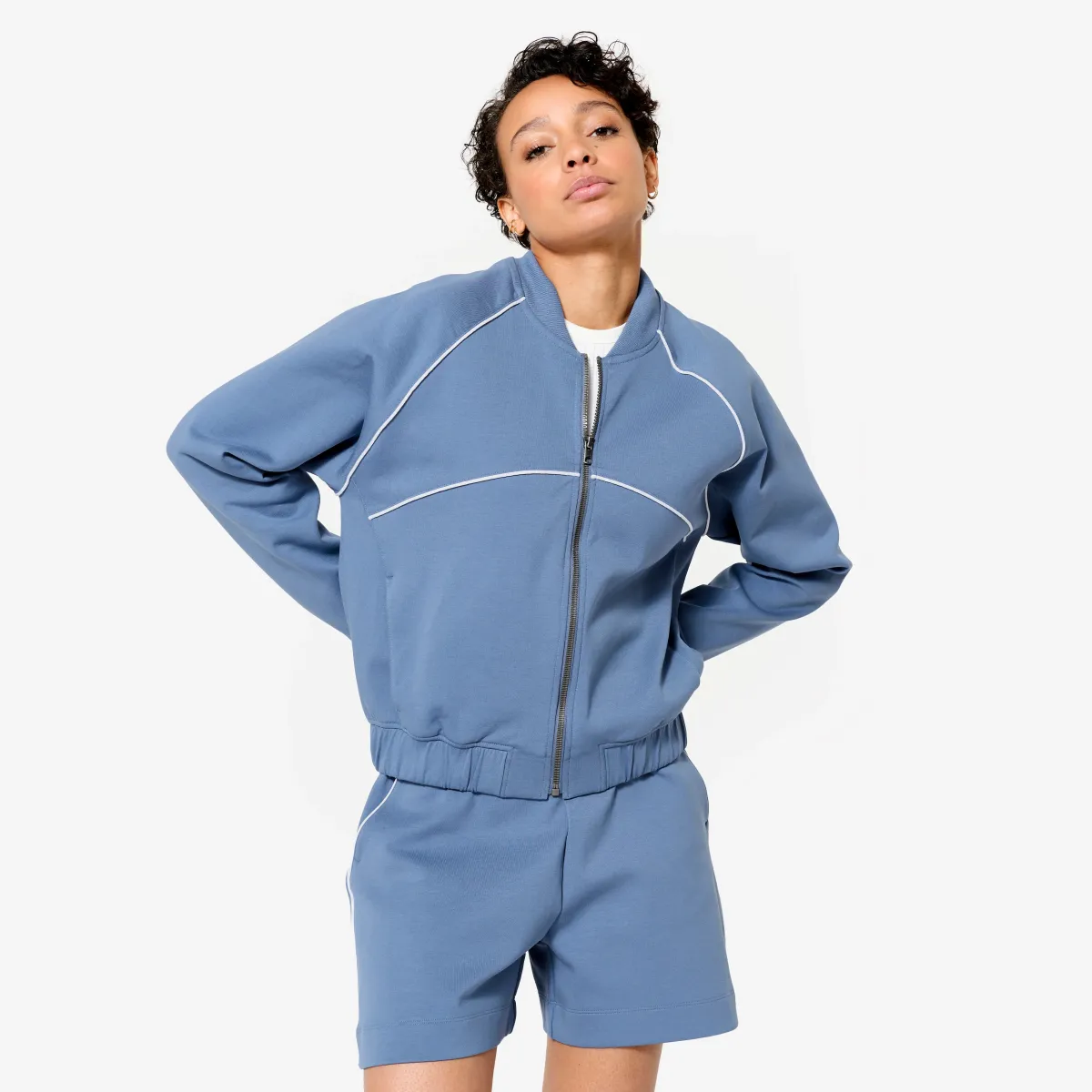 Plava ženska bomber jakna