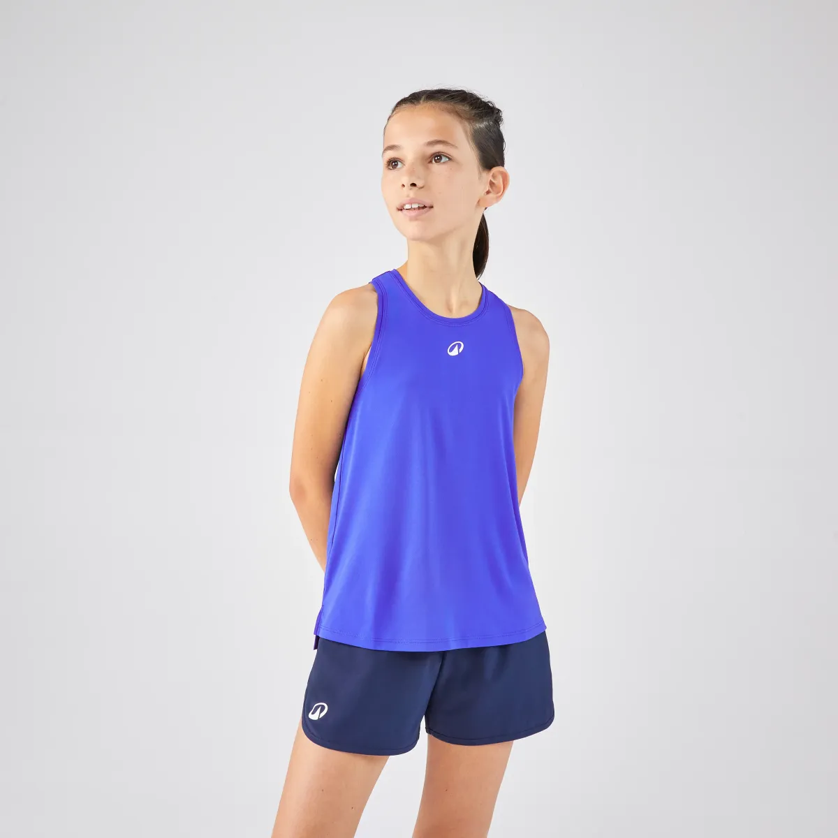 Plava majica bez rukava za devojčice za tenis DRY