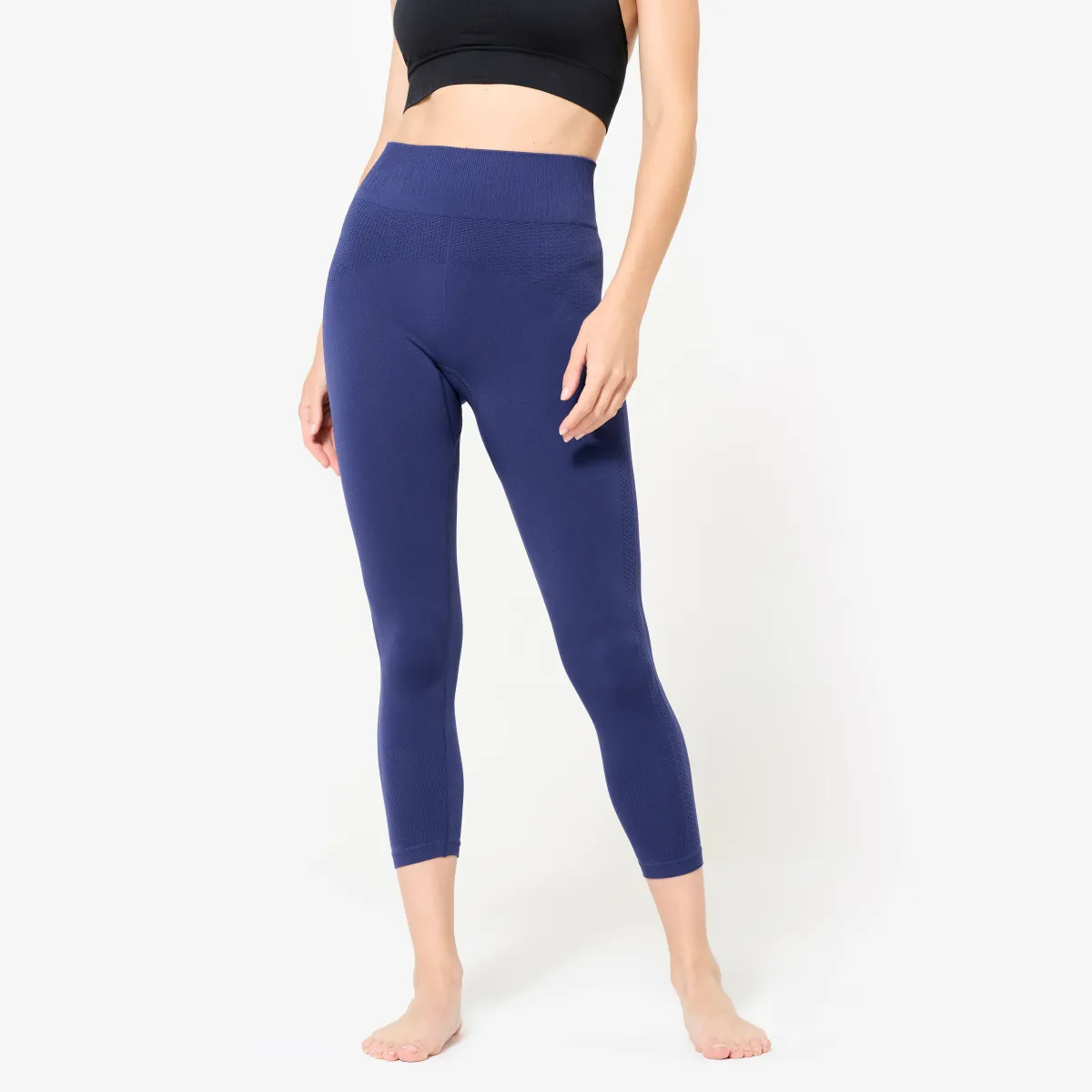 Plave ženske helanke za jogu 7/8